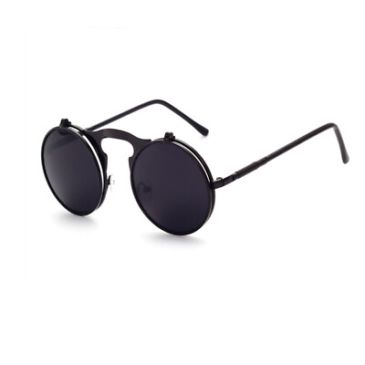 #ad Polarized Coating Mirror Sunglasses Flexible Frame Steampunk for Men Women