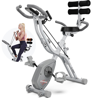 #ad Indoor Gray Exercise Bike Stationary Cycling Bicycle Cardio Fitness Workout Bike