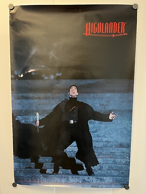#ad Vintage Official 1996 Highlander TV Series Poster 34quot; X 24quot; NM M Free Fast Ship