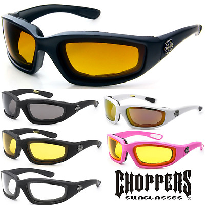 #ad Choppers Wind Resistant Sunglasses Riding Biker Extreme Sports Motorcycle Padded