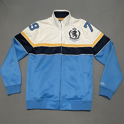 #ad Vintage Ecko Unltd Jacket Mens Medium Blue Full Zip Embroidery Y2K Streetwear