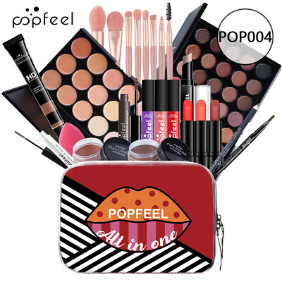 #ad Full Professional Makeup Box Make up Kit Eyeshadow Concealer Cosmetic Bag