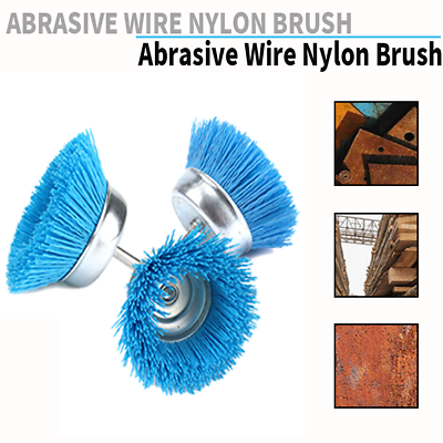 #ad 3 Inch Nylon Wire Cup Brush Grinding Wheel Abrasive Polisher F Rust Removal Tool