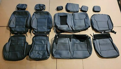#ad New Take Off 2021 2023 Ford F150 Crew Cab Lariat BLACK Leather Seat Covers
