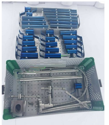 #ad Mis Retractor System Tubular Retractors With Sterilization Box Titanium Coated