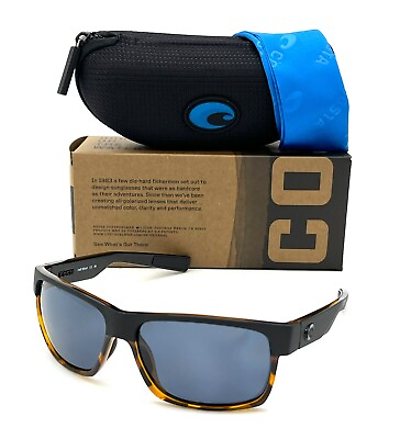 #ad Costa Del Mar HALF MOON Black Tortoise Gray 580P Polarized Sunglasses