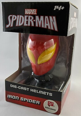 #ad Marvel SPIDERMAN Die Cast Iron Spider Helmet Display Walgreens Exclusive NIB $9.49