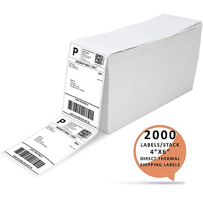 #ad #ad Waterproof Direct Thermal Labels 4x6 Fanfold White Shipping Label 2000 8000
