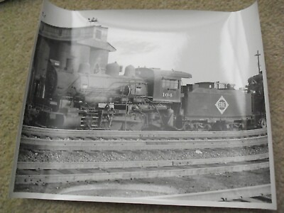 #ad Unique Vintage Original Photograph Erie Locomotive and Tender 104 Track 8x10