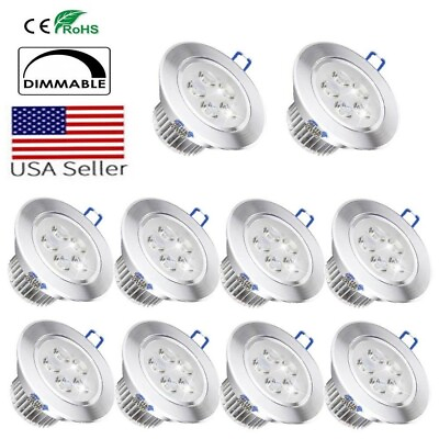 #ad 10pc Dimmable Downlight LED Recessed Ceiling Light Lighting Fixture 110V 3 4 5W