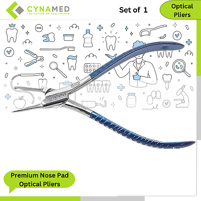#ad Cynamed Premium Nose Pad Optical Pliers Eyeglasses Repairing Plier Optical Tool