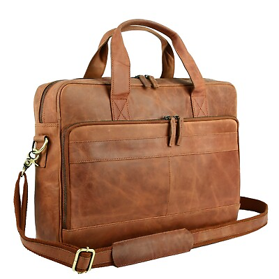 #ad Leather Laptop briefcases Messenger Bag Best Office School College Satchel Bag7 $105.76