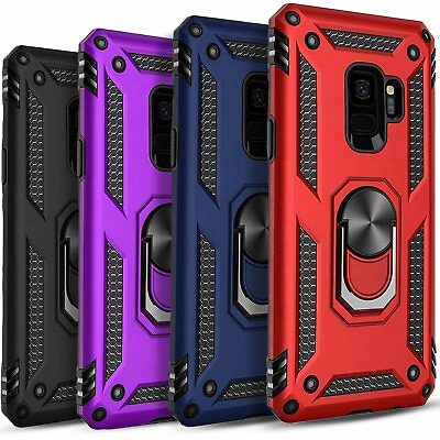 #ad For Samsung Galaxy S9 S9 Plus Phone Case Kickstand Tempered Glass Protector