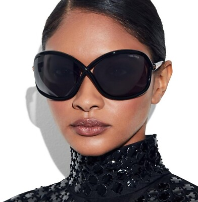 #ad NEW Tom Ford FT1068 01A 68 BLACK Sunglasses $200.75