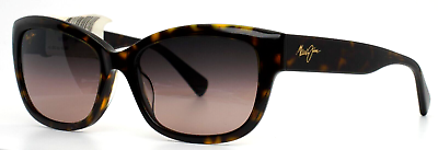 #ad MAUI JIM Plumeria MJ768 10 Dark Tortoise Womens Cat Eye Polarized Sunglasses