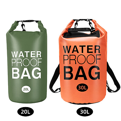 #ad Waterproof DryBag Dry Sack 10L 20L PVC Backpack Ocean Floating Camping Kayaking
