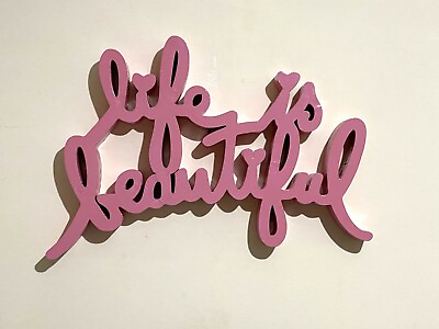 #ad Life is beautiful wall sculpture after Mr. Brainwash