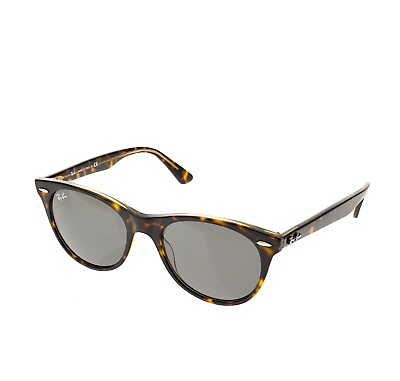 #ad Ray Ban Phantos 52mm Round Sunglasses Tortoise Dark Grey S3617
