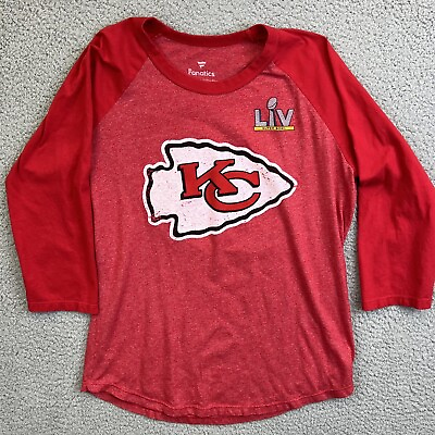 #ad Kansas City Chiefs Women’s Size XL NFL Team Apparel Long Sleeve Red Top MAHOMES