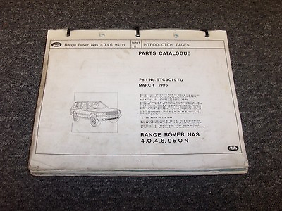 #ad 1995 1996 1997 1998 Land Rover Range Rover SUV Original Parts Catalog Manual V8