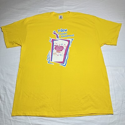 #ad Vintage 1990s Dunkin Donuts Fruit Coolatta Employee Promo T Shirt Men’s Size XL