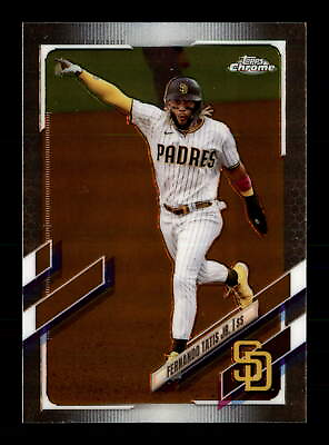 #ad 2021 Topps Chrome #1 Fernando Tatis Jr. San Diego Padres Baseball Card