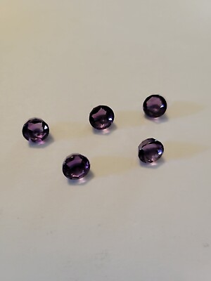 #ad #063 8mm 7mm Deep Round Faceted Amethyst Choice Of 1