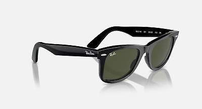 #ad Ray Ban Wayfarer Classic Polarized Black Green Sunglasses Authentic Brand New