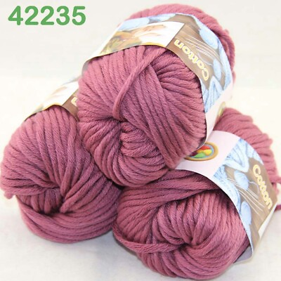 #ad Sale 3 Ballsx50g Super Soft Cotton Chunky Super Bulky Hand Rugs Knitting Yarn 35