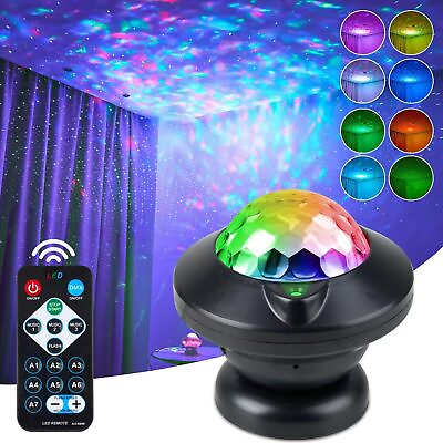 #ad Star Projector Changeable LED Nebula LightVoice Activated Aurora Projector...