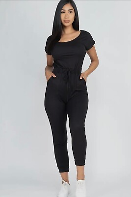 #ad Black jumpsuit Size M New