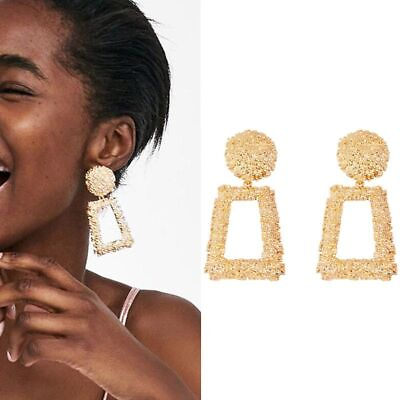 #ad Women Big Statement Earring Geometric Studs Earrings Fashion Ear Dangle 1Pairs