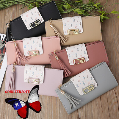 #ad Women Wallet Soft Leather Designer Bifold Multi Card Organizer Lady Clutch Purse