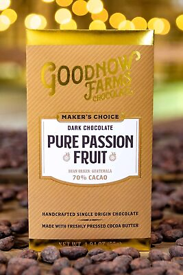 #ad Goodnow Farms Maker’s Choice Guatemala 70% Dark Chocolate Bar Pure Passion Fruit