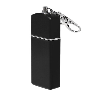 #ad Portable Keychain Mini Pocket Metal Ashtray Outdoor Smoking Ash Holder Case 6