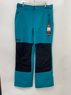 #ad Planks Clothing Men M Easy Rider Pant Midnight Teal Snow Snowboarding Waterproof