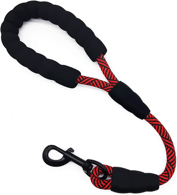 #ad Mycicy Short Dog Leash 18 Inch Rope Traffic Leash with Padded Handle 1 2” Stro