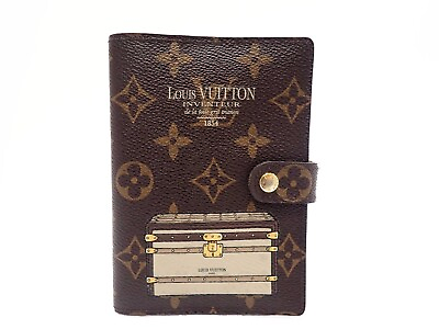 #ad Louis Vuitton Monogram Agenda PM Day Planner Cover Diary Trunk R20028 Browns