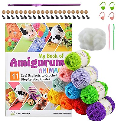#ad Crochet kit for Beginners Learn to crochet Animals from Step by step amigur...