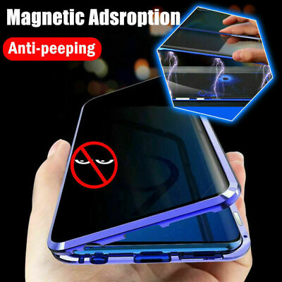 #ad Magnetic 360 Full Glass Anti Spy Privacy Case For Galaxy S22 Ultra S21 Plus S20