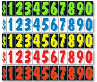 #ad 7 1 2 Inch Numbers Windshield Advertising Pricing Stickers Car Dealer You Pick