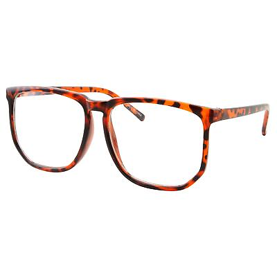 #ad Non prescription Glasses Frame Clear Lens Eyeglasses Casual Fashion Large