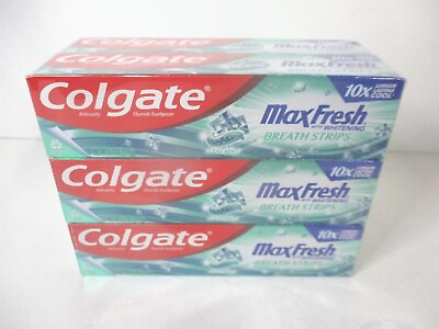 #ad Colgate 6.3oz. Clean Mint Max Fresh Whitening Toothpaste 10 2025 Lot of 6