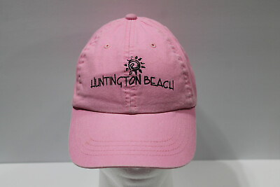 #ad Huntington Beach CA Strap Back Casual Hat Cap Girl Adjustable Pink