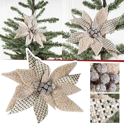 #ad Christmas Decorations Creative Artificial Flowers Christmas Tree Pendant Gifts