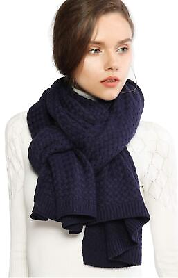 #ad RIIQIICHY Winter Scarfs for Women Cold Weather Chunky Knit Scarf Warm Thick Navy