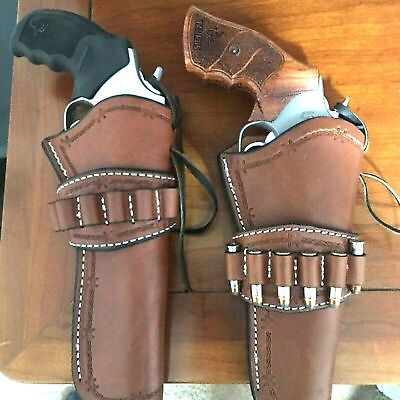 #ad LEATHER.22 .45 .357 38CAL SINGLE ACTION DRAW REVOLVER HOLSTER CHOOSE GUN MODEL $49.04