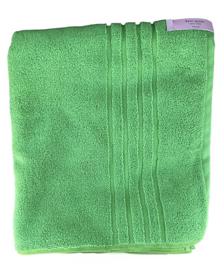 #ad Kate Spade Green Bath Towels Set of 2 New 30”x55”