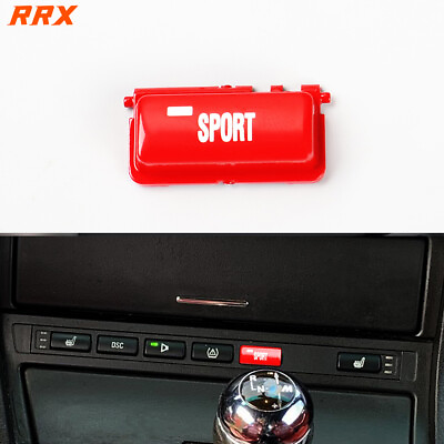 #ad Center Console Function Sport Button ABS Red Cover For M3 Series 2000 2006 E46