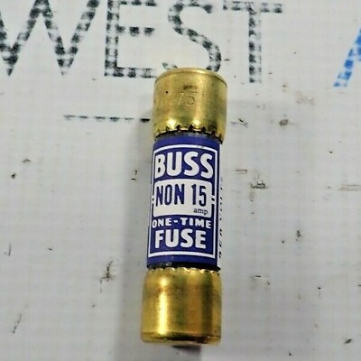 #ad BUSS ONE TIME FUSE NON 15 AMP 250 VOLTS Lot of 3 NON15